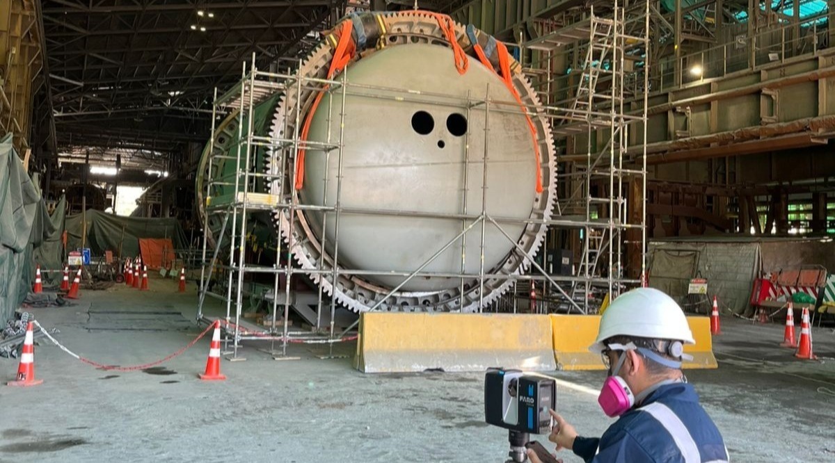 Nube de puntos y dimensiones molino